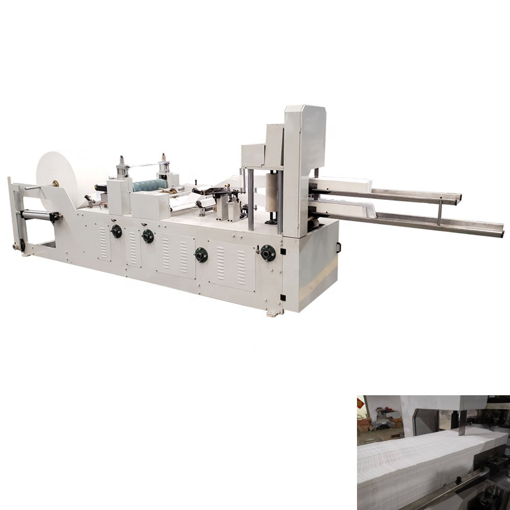 Two Color Printing Towel Folding Machine High Grade Napkins Processing